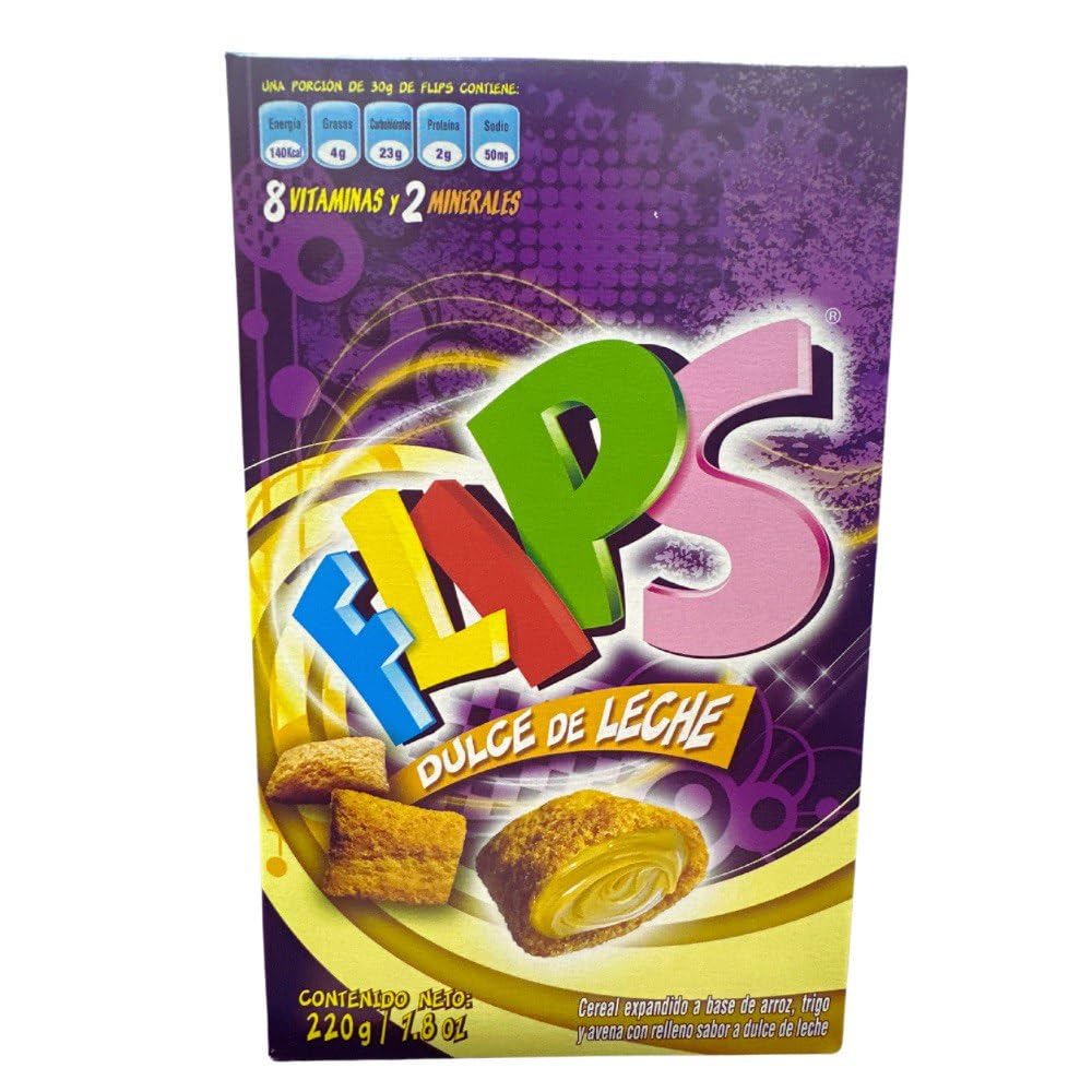 Flips Dulce de leche – Cereal Azucarado con Relleno de dulce leche220 g