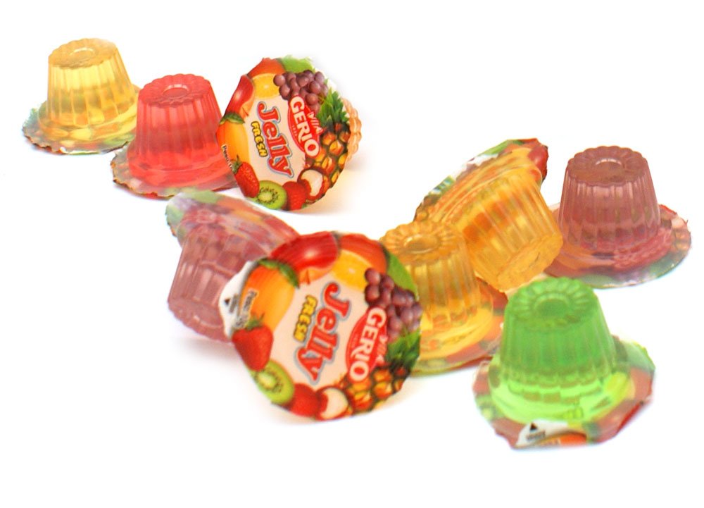 Gerio Gelatina Jelly Cup 160 Unidades - Gelatinas de sabores afrutados SIN AZUCAR