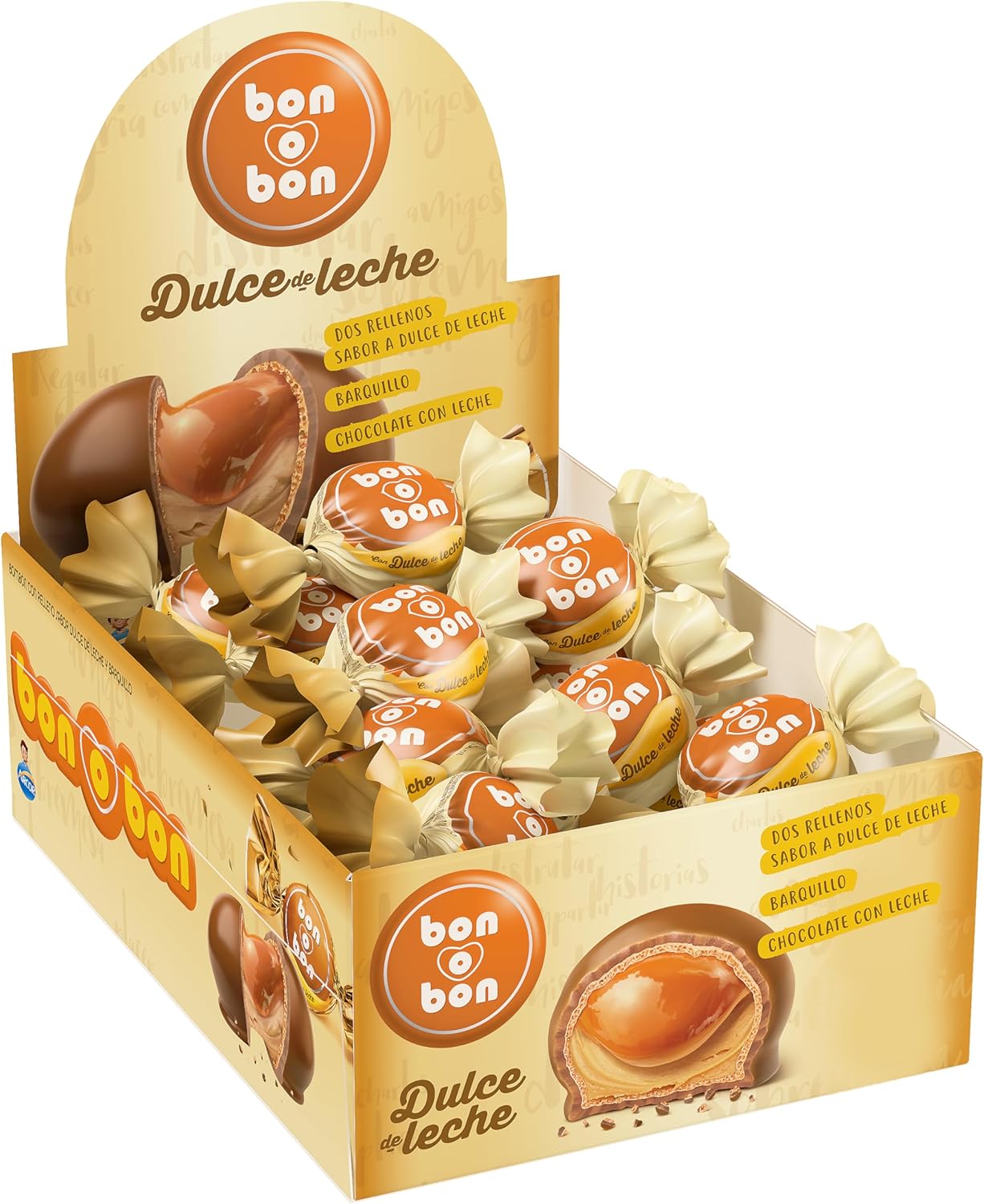 Arcor bon o bon Bombón sabor Dulce de Leche 30u (450g)