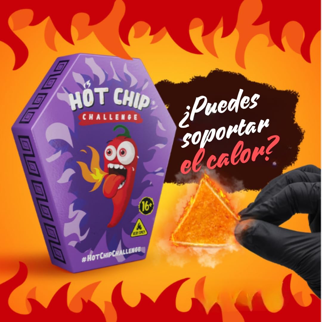HOT-CHIP – La patata más picante del mundo- 67g de pura picante para valientes – ¡Perfecto para desafíos y fiestas!