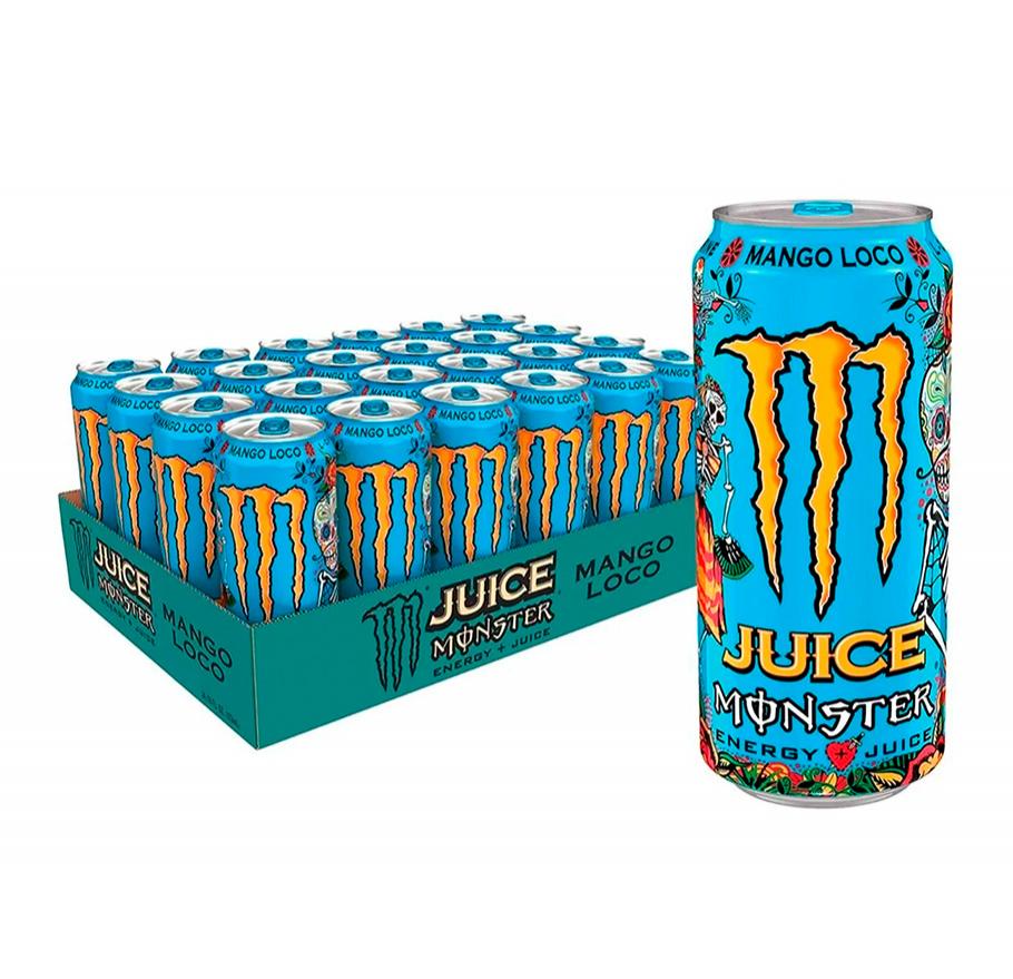 MONSTER MANGO LOCO JUICED 500ML - BEBIDA ENERGETICA - 24 latas (MONSTER NACIONAL)