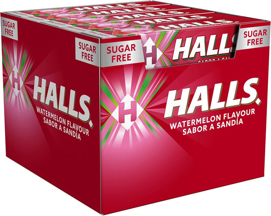 Melancia Halls - Rebuçados - Caixa com 20 Palitos de 32 g