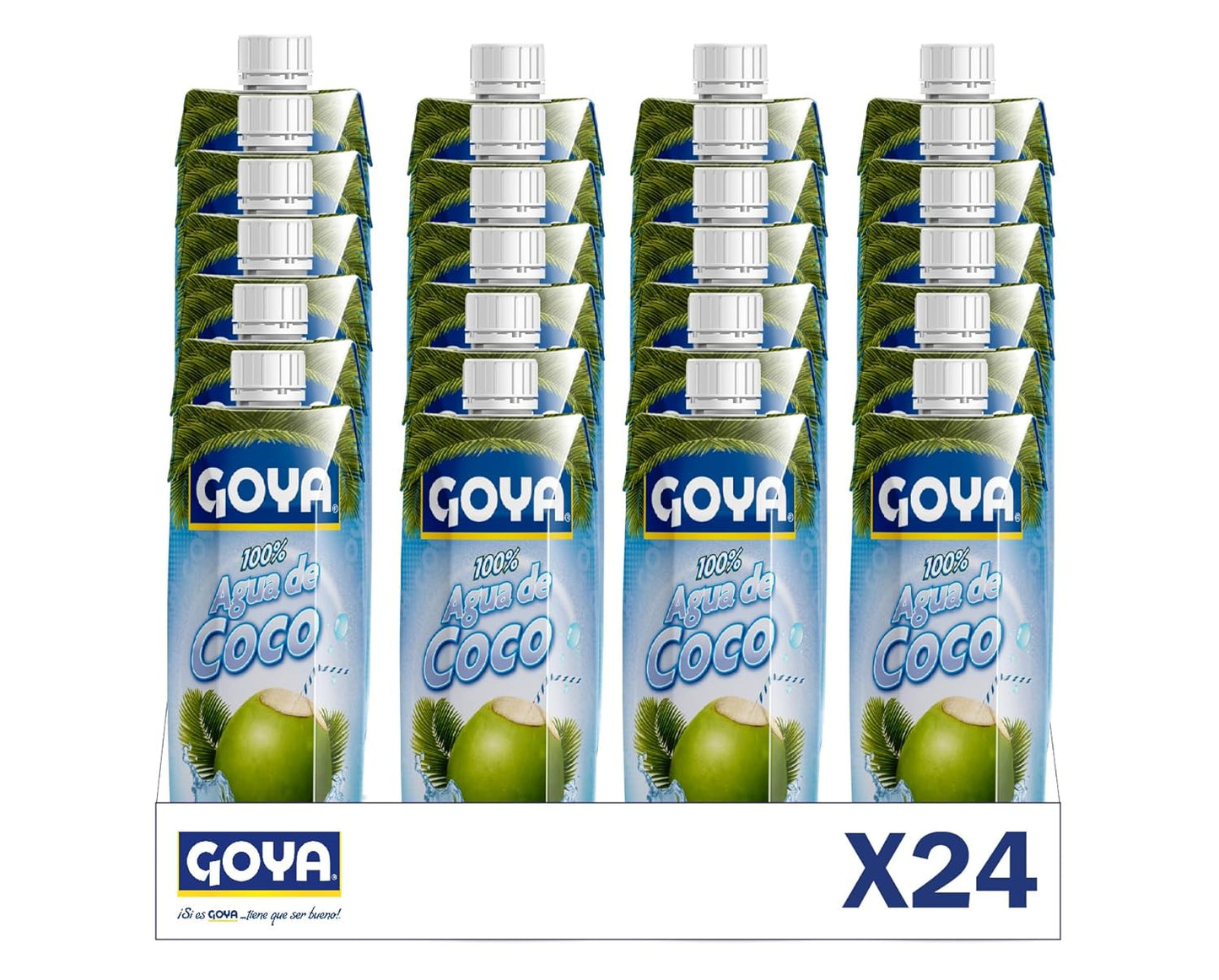 Goya Agua de Coco 330 ml, 100% Agua de Coco Natural Sin Azúcar, Hidratante y Reconstituyente con Electrolitos y Minerales