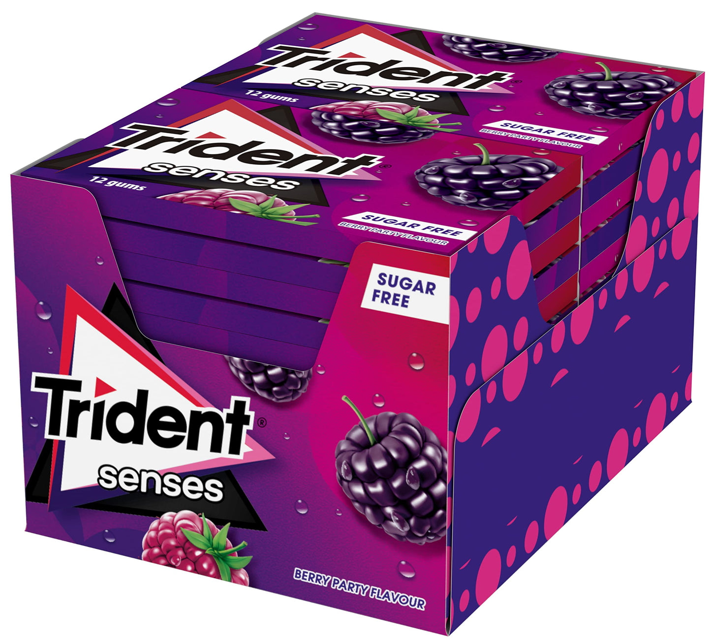 Trident Gum Senses Berry Red Fruits 12 units