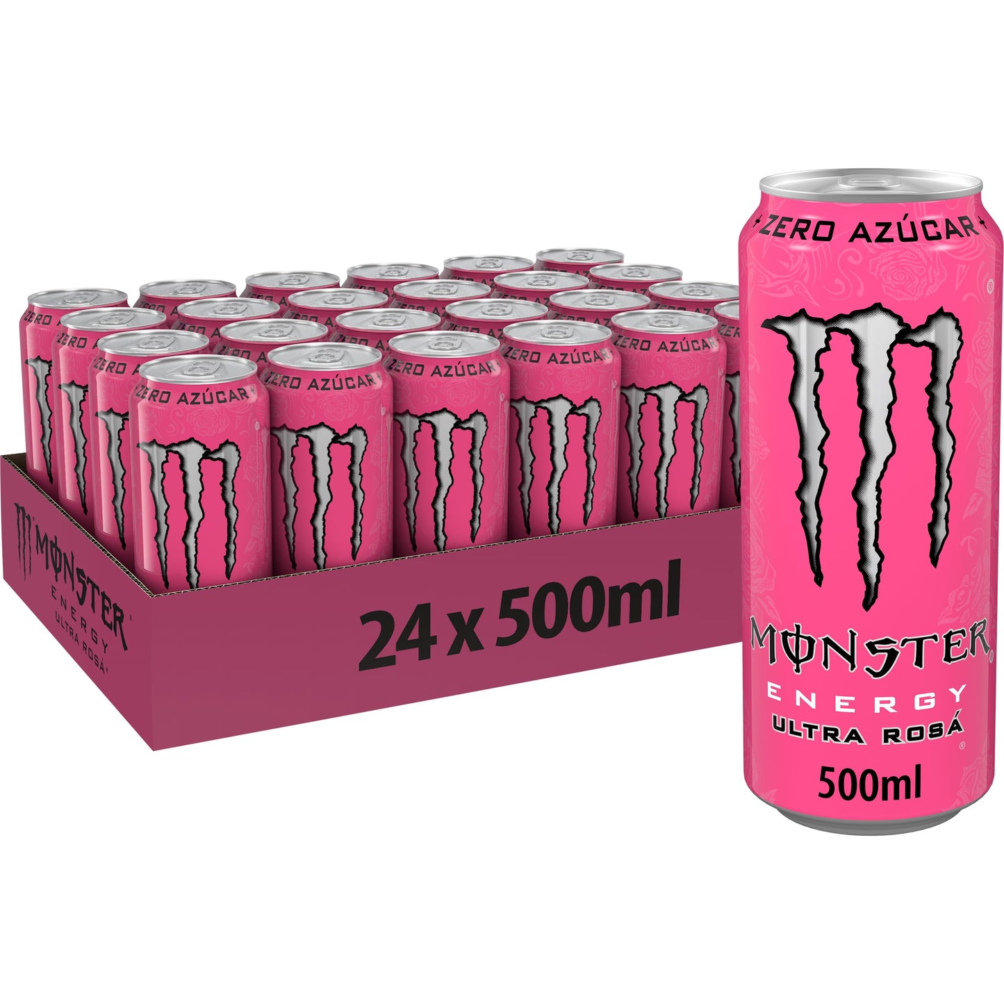 Monster Energy Ultra Rosa 24u x 500 ml | BEBIDA ENERGETICA | IDEAL PARA DEPORTE Y GAMING (NACIONAL)