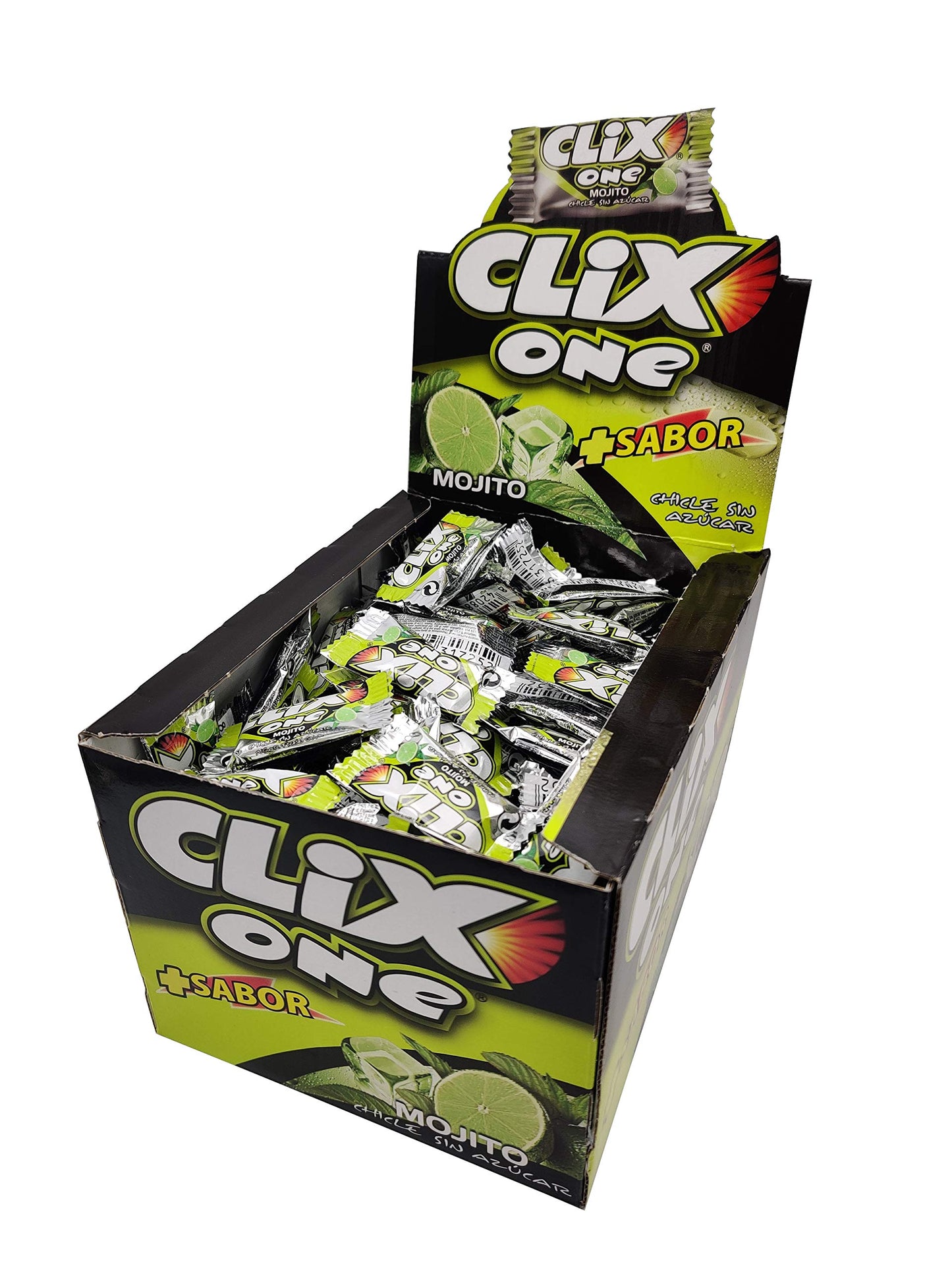 CLIX ONE MOJITO - CHICLE SIN AZÚCAR - Caja de 200 unidades