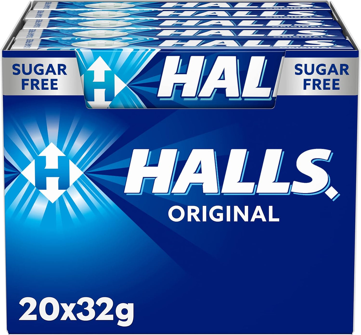 Halls Eucalipto - Caramelo duro - Caja con 20 Sticks de 32 g