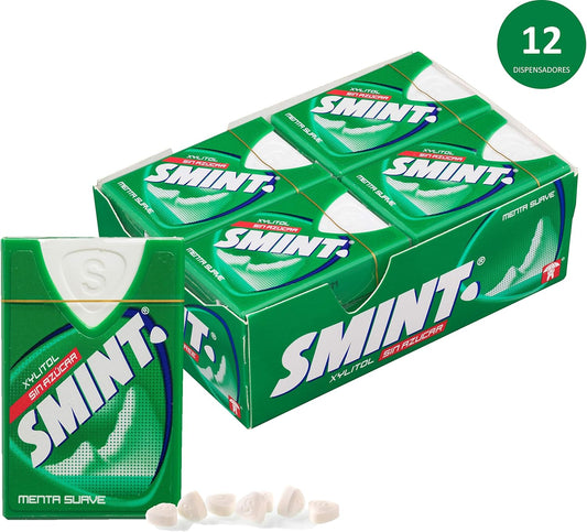 Smint Tabs Soft Mint, Sugar Free Compressed Candy - 12 units of 8 gr. (Total 96 gr.)