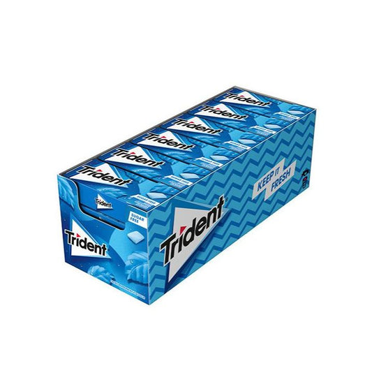Trident GRAGEA MENTA - Chicles SIN AZUCAR - Caja 24 Unidades de 14g