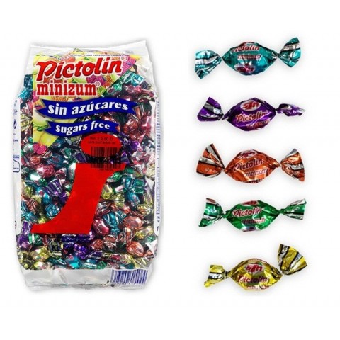 CARAMELOS PICTOLIN MINIZUM SURTIDOS sin azucar 1KG