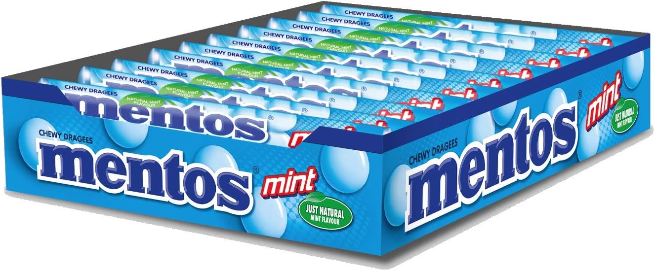 Mentos Menta, Caramelo Masticable - 20 unidades de 38 gr (Total 760 gr)