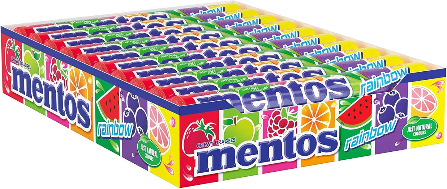 Mentos Rainbow, Caramelo Masticable con Zumo de Frutas - 20 unidades de 38 gr (Total 760 gr) (Copia)