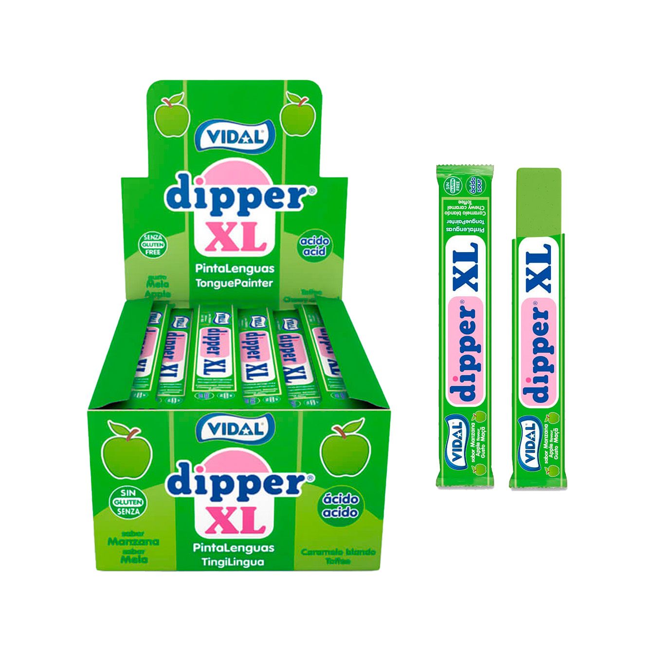 Vidal Dipper XL Manzana estuche 100 Unidades