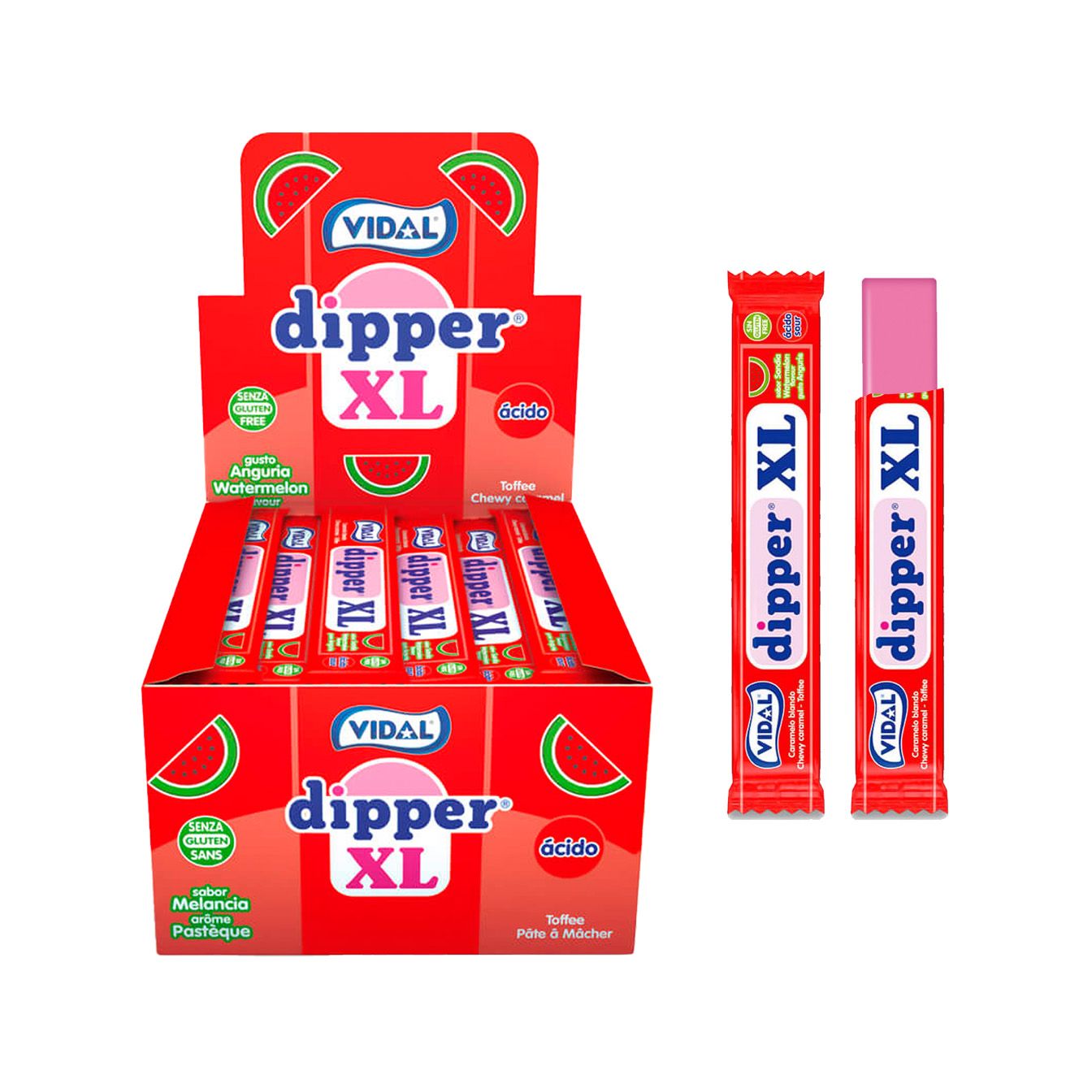 Vidal Dipper XL Sandía estuche 100 Unidades