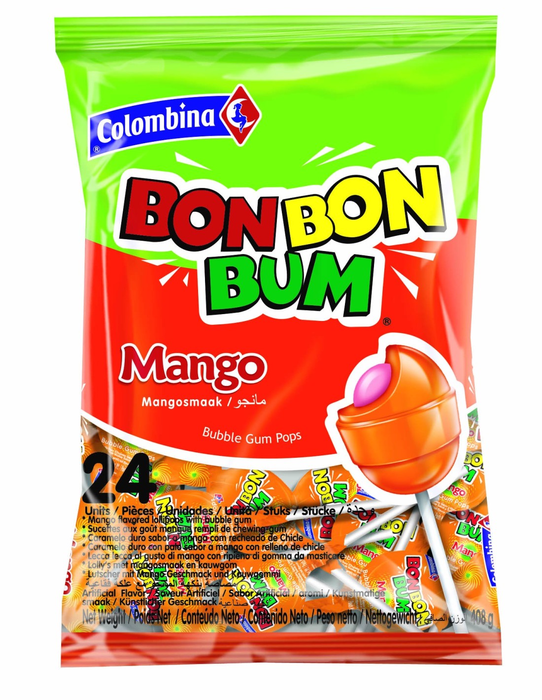Colombina Bon Bon Bum Mango 24U