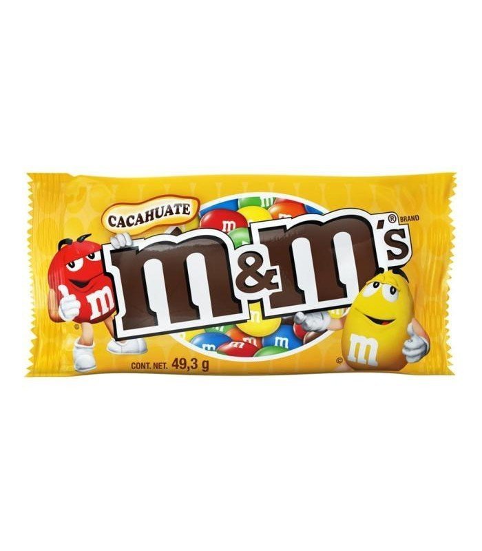 M&M's Peanuts Snack en Bolitas de Colores con Cacahuete y Chocolate con Leche (24 x 45g)