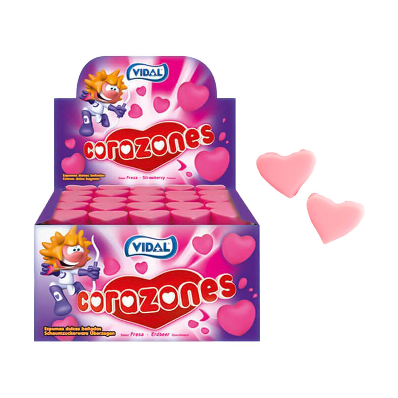 Vidal Corazones Fresa 75U