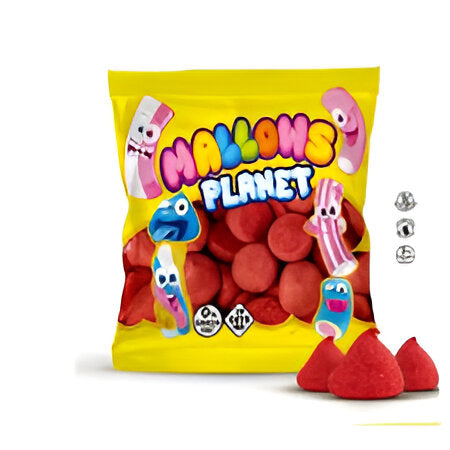 Top Mallows Rojos | Esponjitas Para Masa Dulce, Brochetas, Tartas de Chuches | Sin Gluten, Sin Lactosa, 0% Grasa Fat - Bolsa 500g
