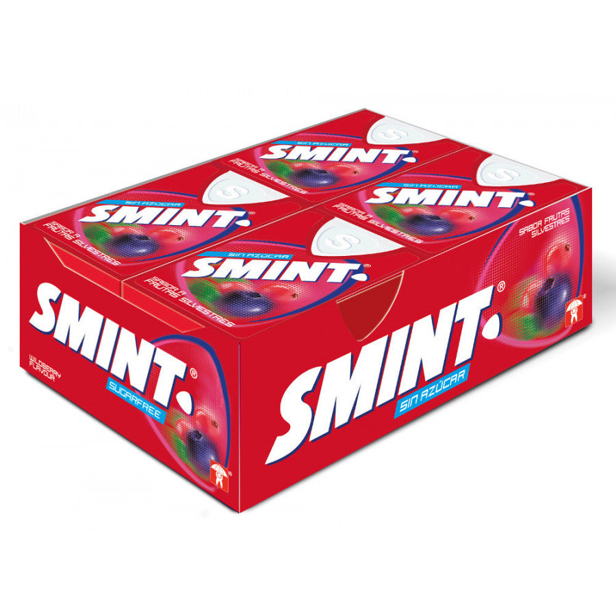 Smint Tabs RED BERRIES Mint, Sugar-Free Compressed Candy - 12 units of 8 gr. (Total 96 gr.)