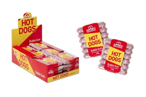 Hot Dog Bubble Gum CAMELOT Chewing Gum 24 Units