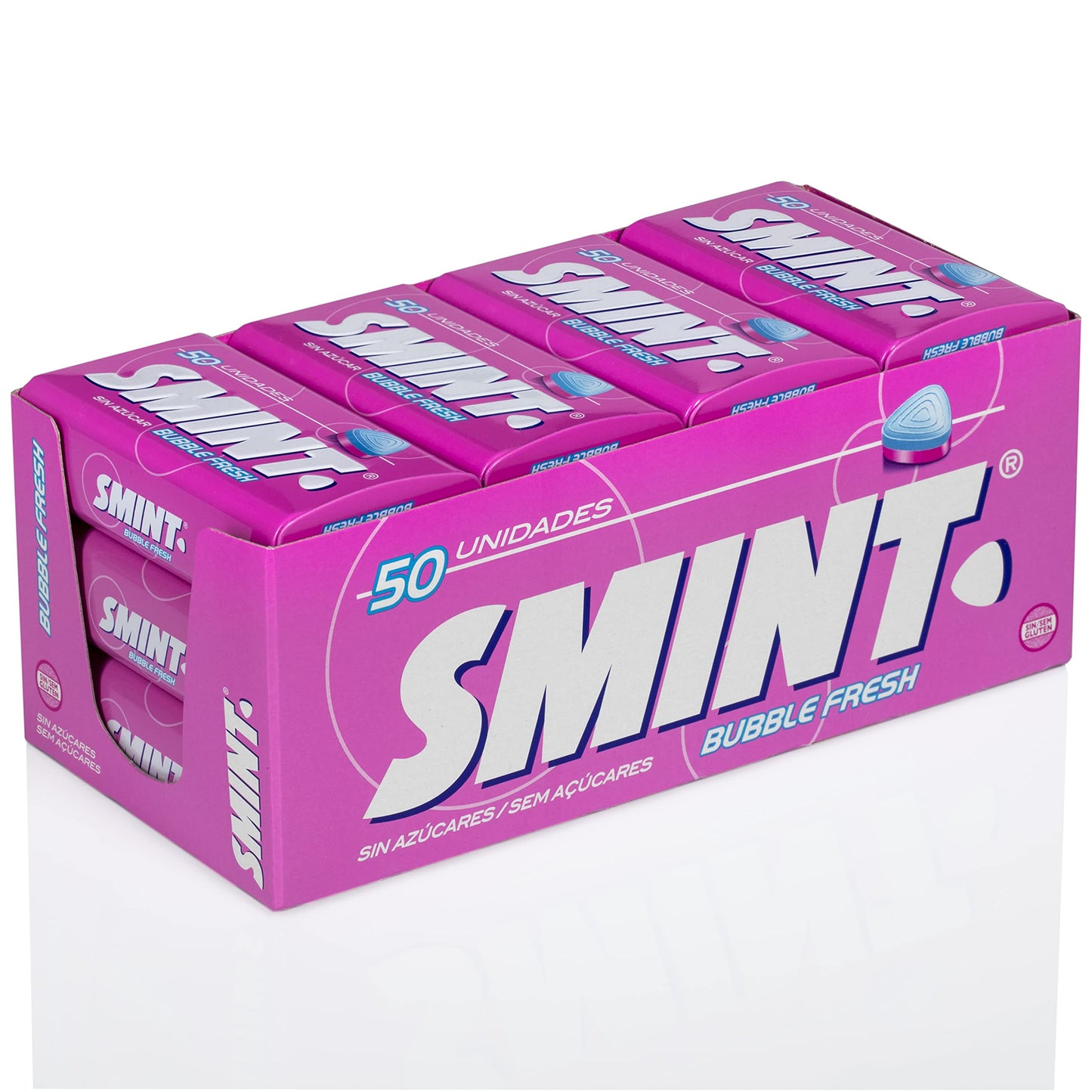 Smint Tin Bubblefresh, Sugar-Free Compressed Candy - 12 units of 35 gr. (Total 420 gr.)