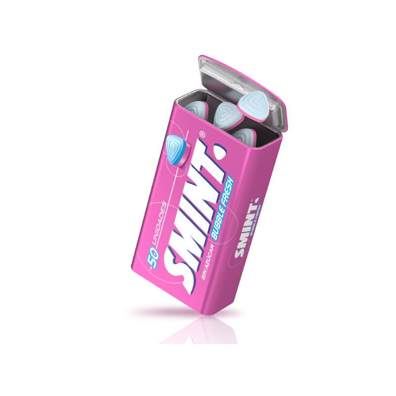 Smint Tin Bubblefresh, Sugar-Free Compressed Candy - 12 units of 35 gr. (Total 420 gr.)