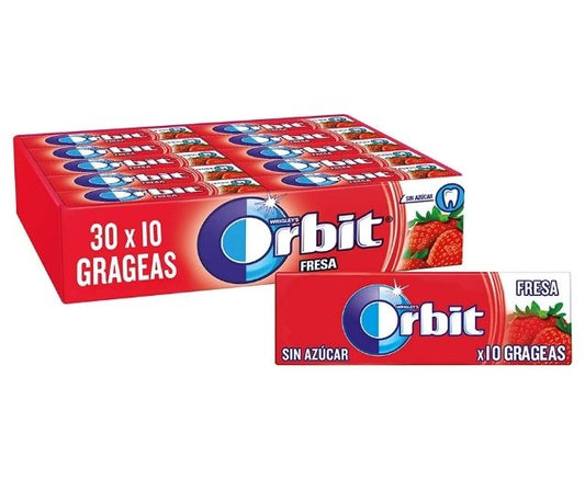 Orbit Drageia de goma MORANGO 30 unidades
