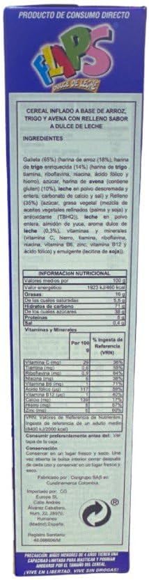 Flips Dulce de leche – Cereal Azucarado con Relleno de dulce leche220 g
