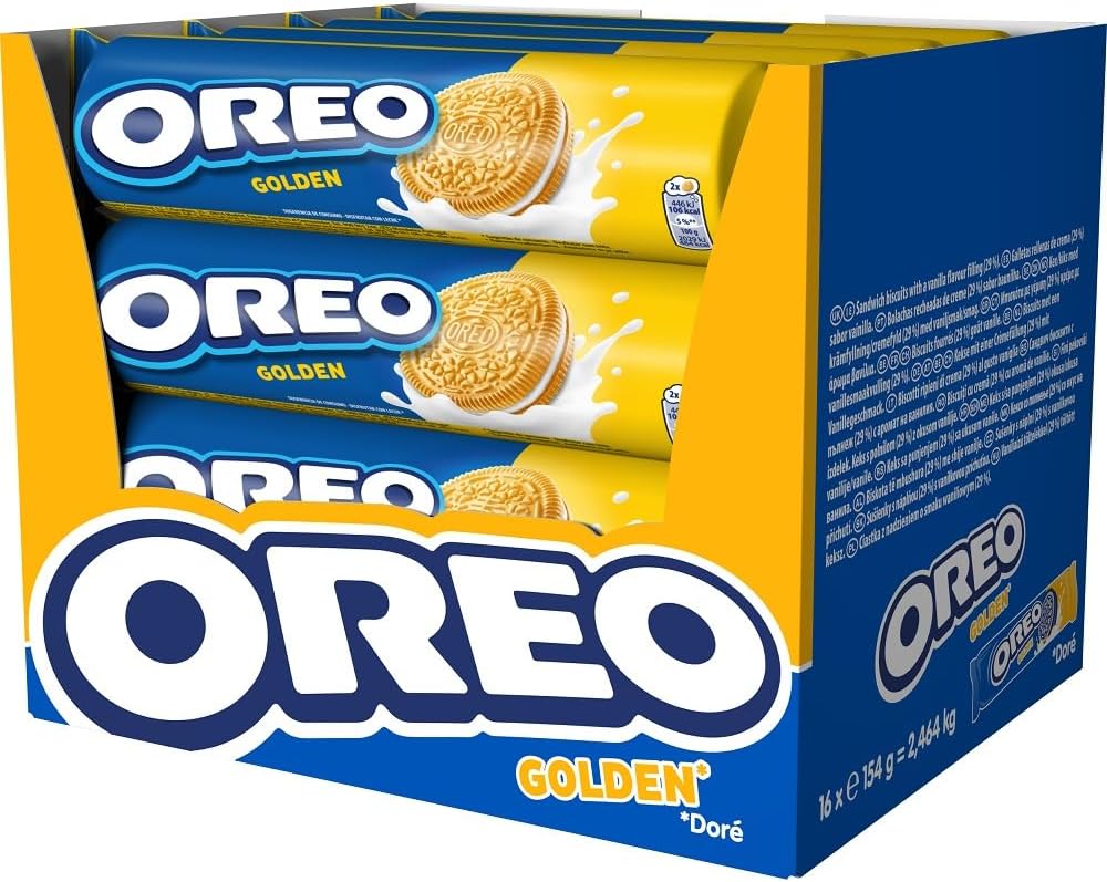 Oreo Original Galletas de Cacao Rellenas de Crema Sabor Vainilla 154g - Pack de 16