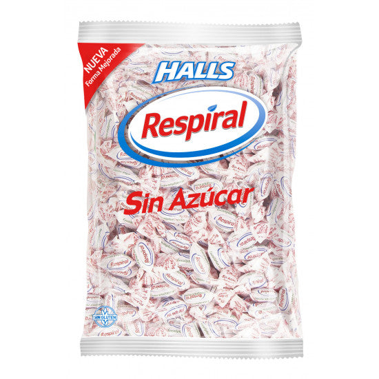 Halls Respiral - Caramelos Duros Sabor Eucalipto SIN AZÚCAR - 1KG