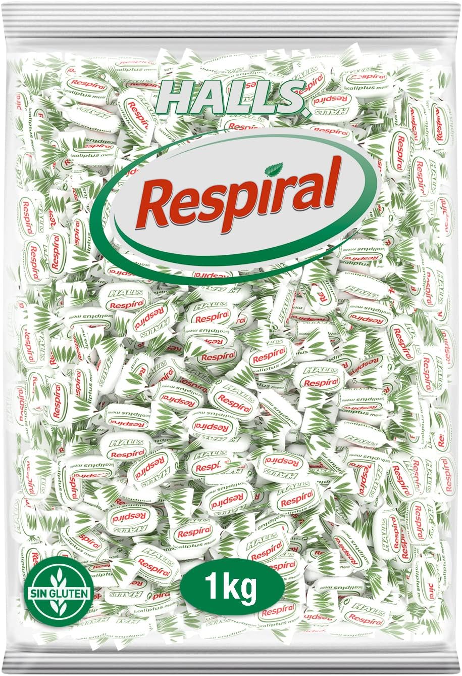 Halls Respiral - Caramelos Duros Sabor Eucalipto y Mentol - 1KG