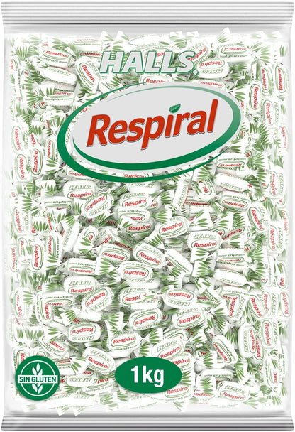 Halls Respiral - Caramelos Duros Sabor Eucalipto y Mentol - 1KG