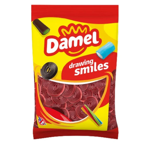 Discos Fresa - Regaliz Espiral Roja (1KG)