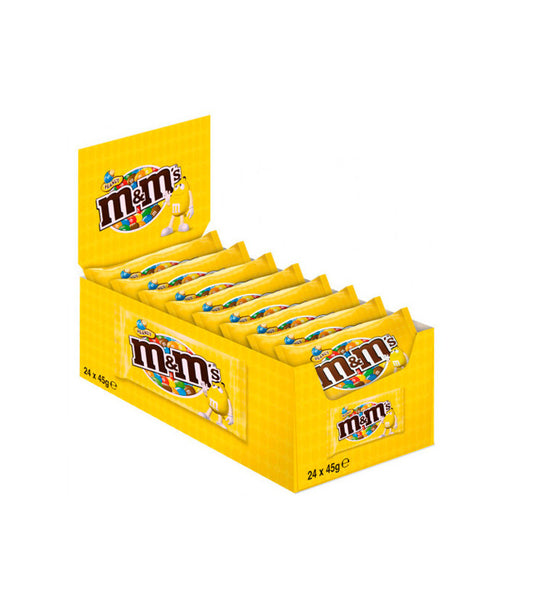 M&M's Peanuts Snack en Bolitas de Colores con Cacahuete y Chocolate con Leche (24 x 45g)