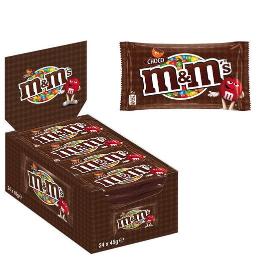 M&Ms Snack En Bolitas De Colores De Late Con Leche ( Bolsitas X 45g), Choco, 24 Unidad