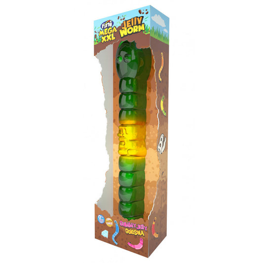 FINI MEGA XXL - GUSANO BRILLO - CHUCHE GIGANTE - Sabor Cola - 900G - SIN GLUTEN