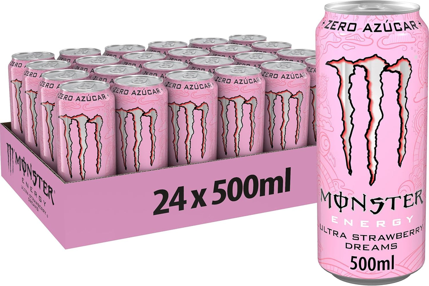 Monster Ultra Strawberry, Pack 24 latas de 500 ml