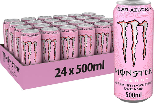 Monster Ultra Strawberry, Pack 24 latas de 500 ml