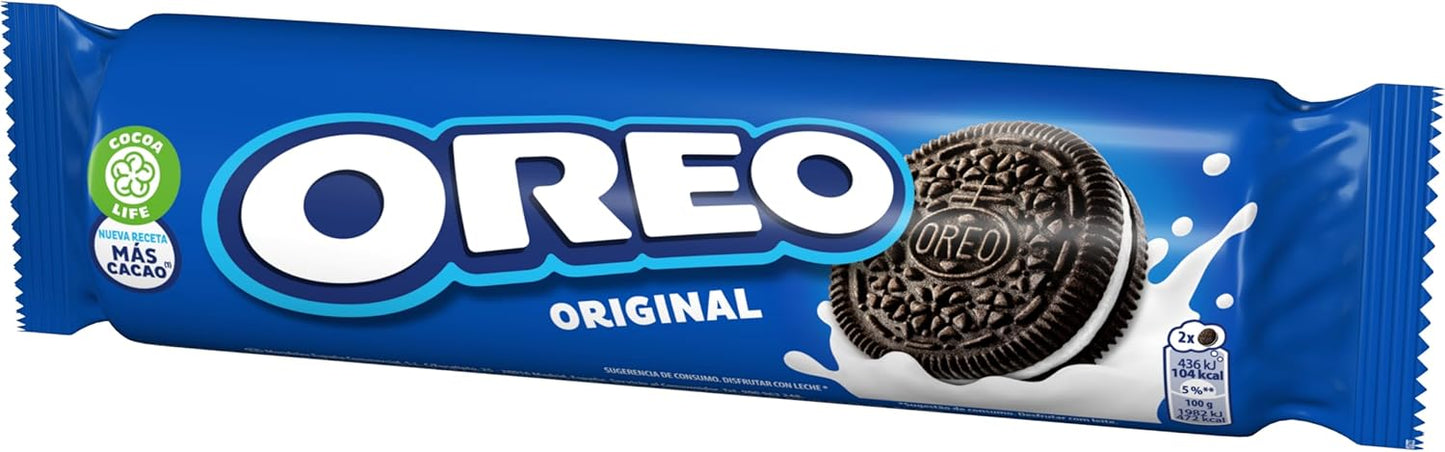 Oreo Original Galletas de Cacao Rellenas de Crema Sabor Vainilla 154g - Pack de 16