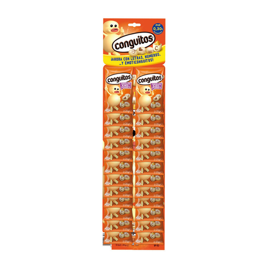 Conguitos Panoplia Chocolate Blanco 24 Bolsitas